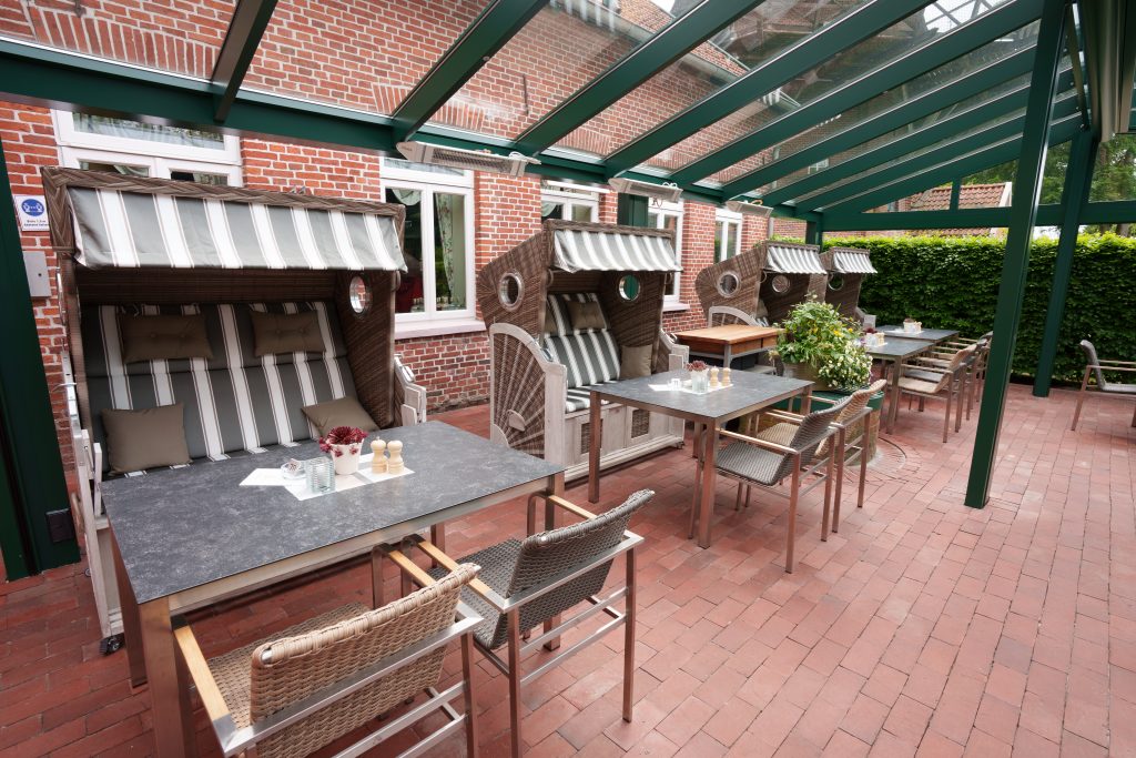 Hengstforder Mühle Terrasse Sonnen und Windschutz, Heizstrahler